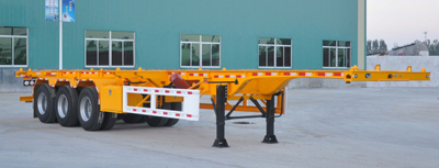 梁鄆牌SLY9381TWY危險(xiǎn)品罐箱骨架運(yùn)輸半掛車